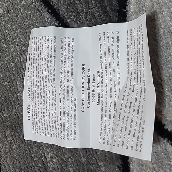 VINTAGE COBY CX-7 MINI PORTABLE AM-FM RADIO RECEIVER EARPHONES PRICE FIRM - Picture 8 of 12